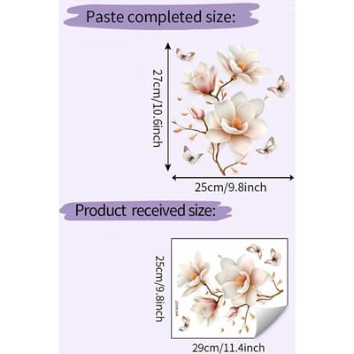 Décalcomanie Élégante Fleurie pour Abattant de WC - PVC Imperméable, Amovible, Auto-adhésif Motif Papillon pour Décoration de Salle de Bain, Accessoire de Toilette gray