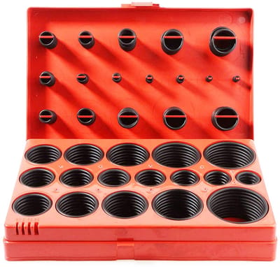 419-delige Rubber O-Ring Assortiment Set voor Isolatie, Gaskets en Auto Reparatie - Zwart