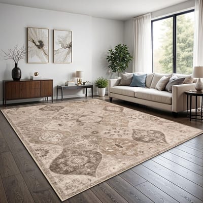 Dailygoods- Vloerkleed Laagpolig Vintage - Boho Design - Antislip - Wasbaar - 80x150 cm - Modern Wooncomfort - Tapijt