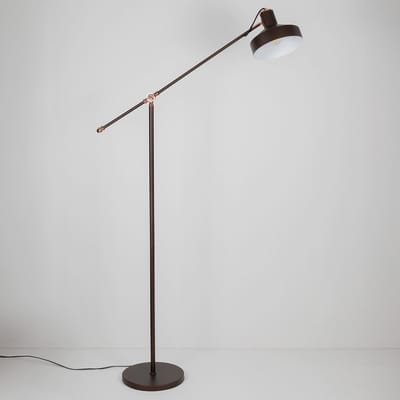 LumenXL - Kantelbare staande lamp Tom - Bruin - Leeslamp