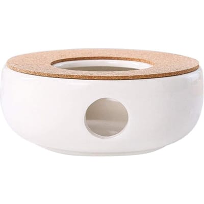 Witte Warme Thee Kachel Keramiek Porselein Verwarmingsfornuis Warmer Kaarsverwarmer Keramische Witte Theepot white