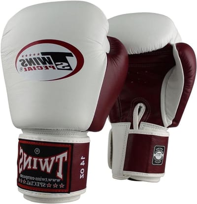 Bokshandschoenen - Trainingshandschoenen - Sparring en training - Handgemaakt in Thailand - 16 oz - Rood met wit