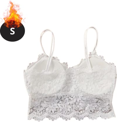 Bovista BH Zonder Beugel - Zonder Bandjes - Push-up Bh's - Comfort Beha - Comfortabel - Wit - Maat S