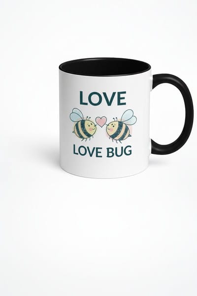 Love Bug Mok met Schattige Bijen - Liefde Koffiemok | Uniek Cadeau voor Geliefden