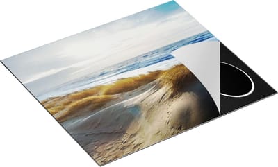 Chefcare Inductie Beschermer Duinen en Zee - 60x50 cm - Afdekplaat Inductie - Kookplaat Beschermer - Inductie Mat