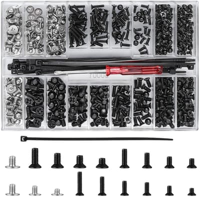 Complete Schroeven Set met 531 Stuks M2, M2.5, M3 - Inclusief Kabelbinders en Schroevendraaier voor Laptop en SSD Installatie