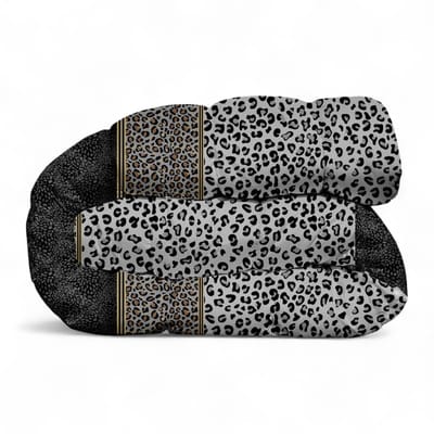Premium Dekbed bedrukt - Zonder hoes ( 2 in 1 ) - Tweezijdig - 240 x 220 cm - Chic Panter / Flowers