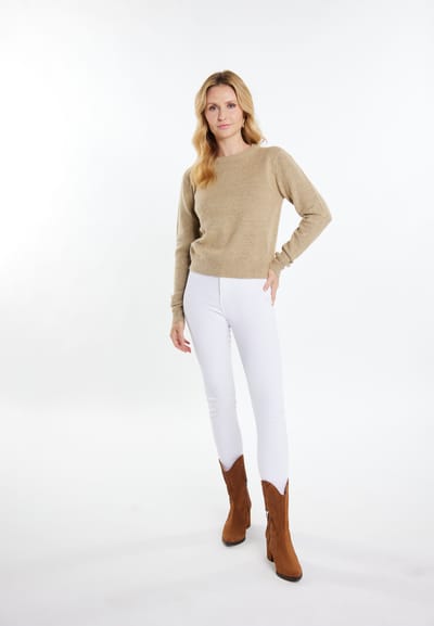 usha Gebreide trui Dames beige