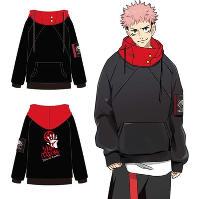 Anime Jujutsu Gojo Satoru Itadori Yuji Cosplay Kostuum Volwassen Unisex Pullover Jas Casual Hoodie Jas Broek M&Jujutsu Kaisen red