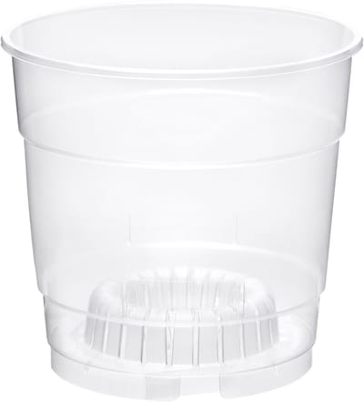 Garronda Plantenpot Bloempot - Kunststof - Rond - Plantenbak - 1 Stuk - Transparent, 12cm H=10.5cm – Transparant - GD-NIC-Pot64
