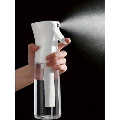 1 pièce 200 ml Bouteille pulvérisateur continu haute pression, Vaporisateur brume pour cheveux et visage, Rechargeable blanc