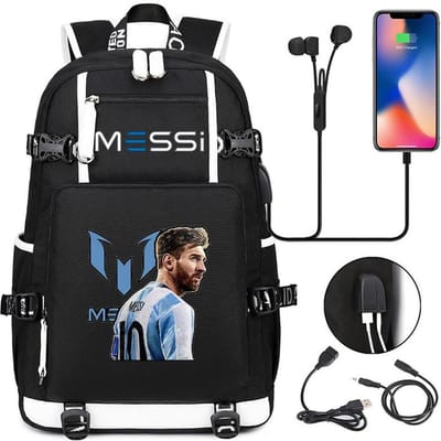 Fans Messi Schooltassen Camouflage Boekentas Sportief Casual Capaciteit Rugzak Reistas Voetbal Tieners Schooltassen Voor Cadeau