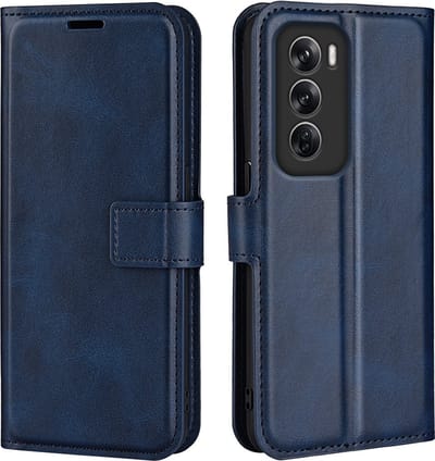 Coverup Hoesje - Geschikt voor OPPO Reno12 Pro Hoesje - Coverup Deluxe Book Case - Blauw