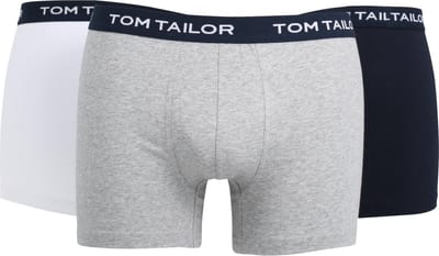 Tom Tailor 3- Pack Long Pants  - Navy/wit/grijs gemeleerd - Maat L