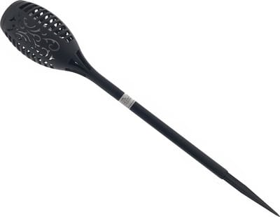 Benson Tuinfakkel - solar - met vlameffect - zwart - LED - 48 cm