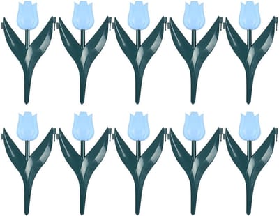 Bloembedrand 10 stuks - Tuinborder decoratief - Tuin organiseren - Bloemvormig ontwerp - 30x25 cm - Blauw