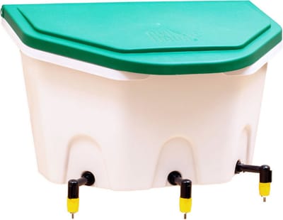 AviAqua drinkbak 8 liter met drie drinknippels inclusief wandmontage | Kippen | Konijnen | Kwartels | Kuikens | Siervogels | Pluimvee | Knaagdieren