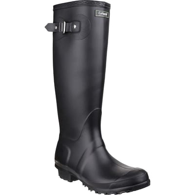 Cotswold Sandringham Buckle-Up Womens Wellington Boots (Zwart)