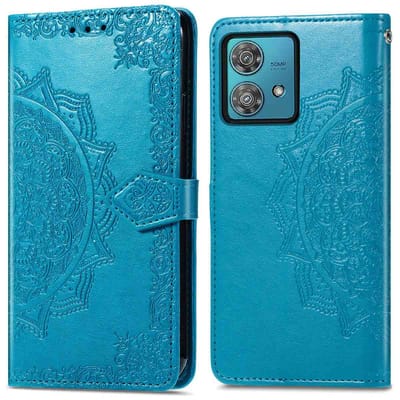 imoshion Hoesje - Geschikt voor Motorola Moto G84 - Mandala Bookcase - Turquoise