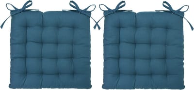 Atmosphera Tuintoelkussen - 6x - indigo blauw - katoen - 38 x 6 cm - zitkussen