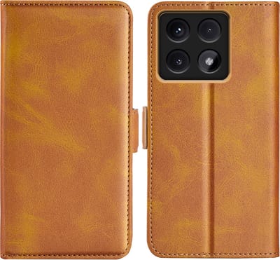 MobyDefend Hoesje - Geschikt voor Samsung Galaxy A16 - Luxe Wallet Book Case (Sluiting Zijkant) - Lichtbruin