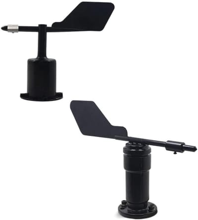 Weerstation met Windsensor - Windmeter Anemometer - Weersvoorspelling Thuis - 5-in-1 Buitensensor - Draadloos - Grijs