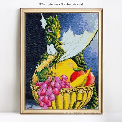 Peinture Diamant Dessin Animé Mosaïque Strass Broderie Diamant 20X30CM black
