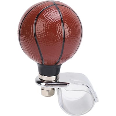 Pommeau de Volant Spinner Look Basket-ball Robuste Pommeau de Volant Poignée Puissante Boule pour Voiture Camion Tracteur Bateau brown