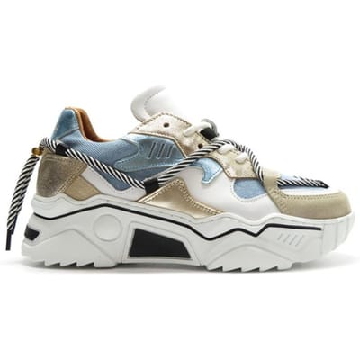 Dames Sneakers Dwrs JUPITER Denim Champagne/Jeans - maat 36