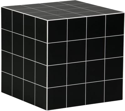 sweeek - Kubus bijzettafel vierkant met matte keramieklook tegels 40x40cm - kubeeek