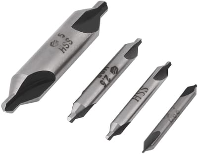 Dailygoods - Set Centering Drills 4-delig 60° HSS 1/2/2.5/5mm - Precisie Boor Set voor Metaalbewerkingen