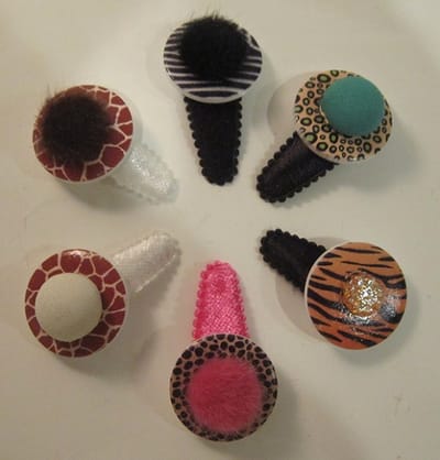 ZoeZo Design - 6 stuks - baby - peuter haarclips - haarspeldje - Jungle