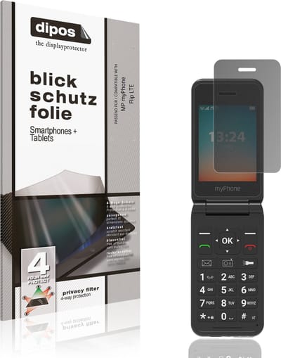 dipos – Matte Privacy Screenprotector geschikt voor MP myPhone Flip LTE | Anti-Spy Beschermfolie
