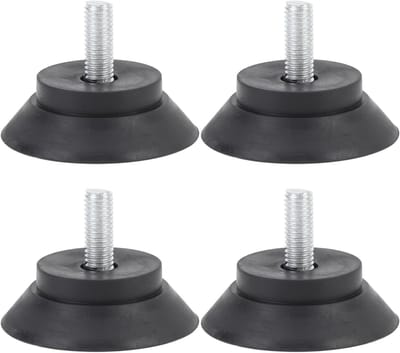4 Stuks Rubber Zuignappen voor Meubels, Antislip Voeten met Schroefbevestiging voor Tafelpoten, Stoelen en Fauteuils