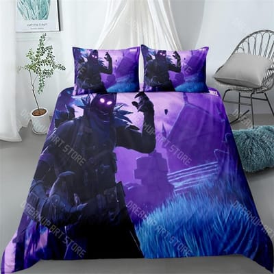 Hot Game Dekbedovertrek Kussensloop Beddengoed Set F-FORTNITES Volwassene Jongen Meisje Slaapkamer Decoratie Kinderen Cadeau Eenpersoons Tweepersoons Groot Formaat EU Single 135x200cm