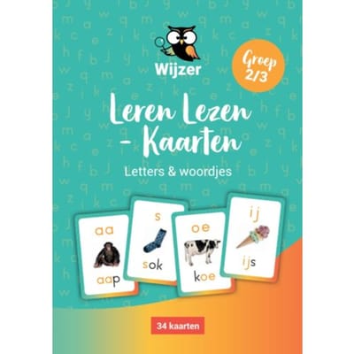 Leren Lezen Kaarten - Letters en Woordjes - Voor groep 2 en 3 - van de onderwijsexperts van Wijzer over de Basisschool