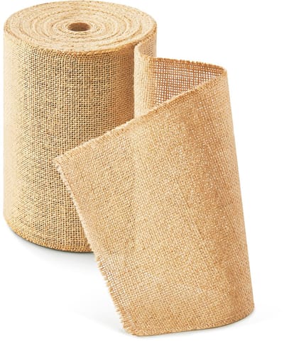 Jute Tafelloper Tafelband - Op rol - Zelf op maat te snijden - Voor tafeldecoratie - Natuur - 20 cm x 15 m