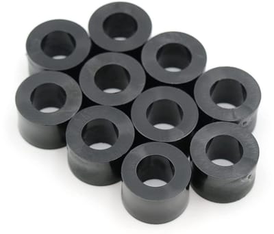 Store_7 - Afstandshulzen - Sluitringen - Ideaal voor afstanden - Zwart - M5 - HD-polyethyleen - Geschikt voor diverse toepassingen - 10 stuks