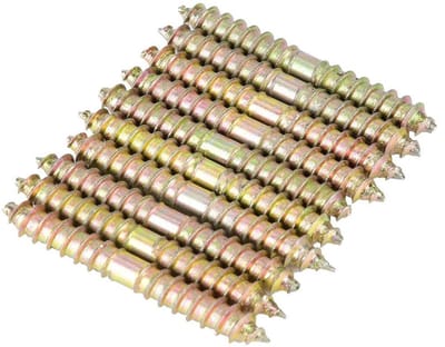 MK Stoer - Deuvelschroeven - Meubelbevestiging - 10 stuks - 6 * 50mm - Dubbele kop - Zelftappende draad - Geschikt voor meubels - Metaal.