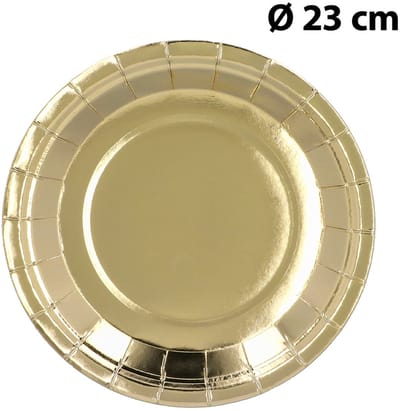 Boland - Set 6 papieren bordjes goud - Black & Gold - Verjaardag - Black & Gold