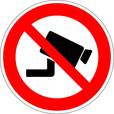 Verboden voor camerabewaking sticker 100 mm