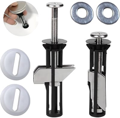 Bevestigingsbouten voor toiletzitting, universele set bevestigingsbouten voor toiletzitting, stevige vervangingsschroevenset, eenvoudige installatie- en onderhoudsaccessoires