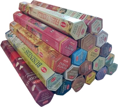 Set Van 20 Soorten Wierookstokjes - Wierook - Assorti Pakket - Verschillende geuren - Wierookstokjes - 20 x 20 = 400 stokjes