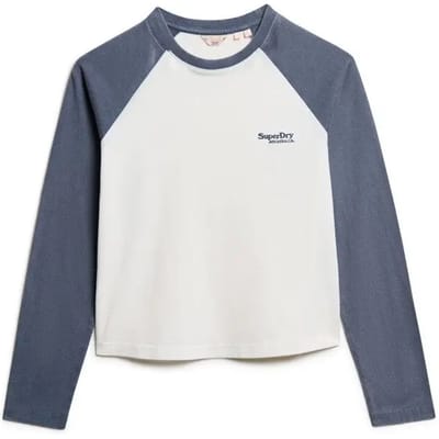 Superdry - Essential baseballtop met logo en lange mouwen - Dames - Lange mouwen shirts
