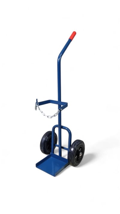 FRAMI gasflessenwagen voor 1x 20 liter flesop massief rubberen wielen