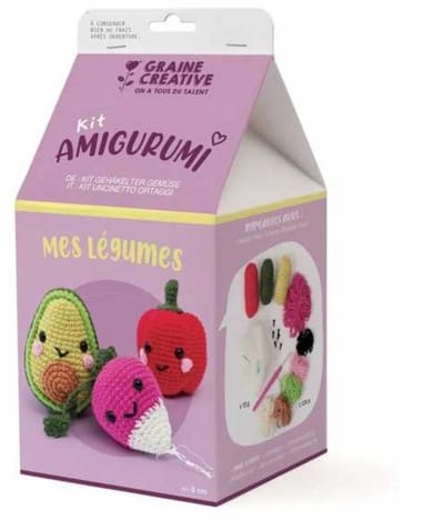 Graine Creative Amigurumi haakset groenten DIY knutselpakket.