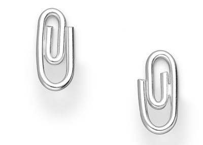 Joy|S - Zilveren paperclip oorbellen - 3.5 x 7.5 mm - oorknoppen