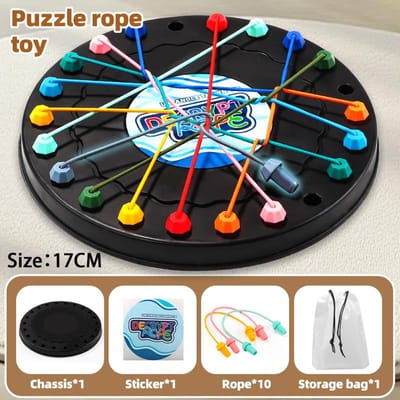 Nieuw Touwbrekend Strijd Uitdaging Puzzel Speelgoed Knoop Speelgoed Kinder Touw Ontcijfer Spel Logica Training blue