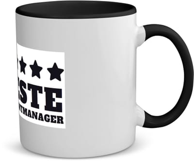 Akyol - beste accountmanager koffiemok - theemok - zwart - Beste accountmanager - collega - welkom - afscheid - 350 ML inhoud