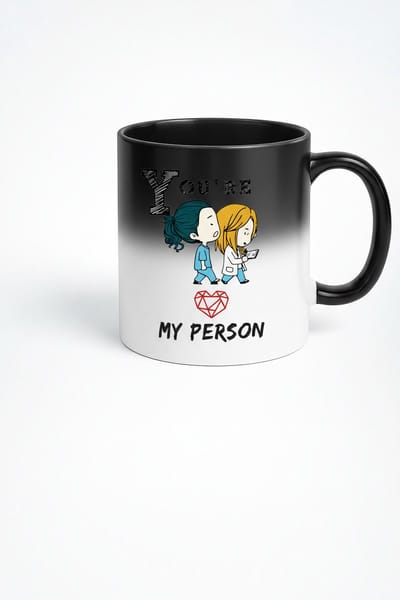 Black Magic Mok Grey's Anatomy | You're My Person | Warmtegevoelige Mok Cadeau
